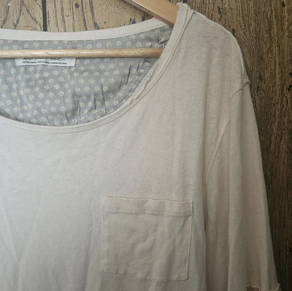 WE THE FREE Jade Balloon Patchwork Long Sleeve Pocket Tee - XS - Picture 7 of 9